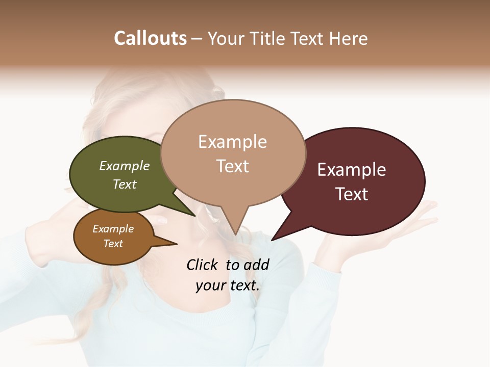 Nice Businesswoman Blonde PowerPoint Template