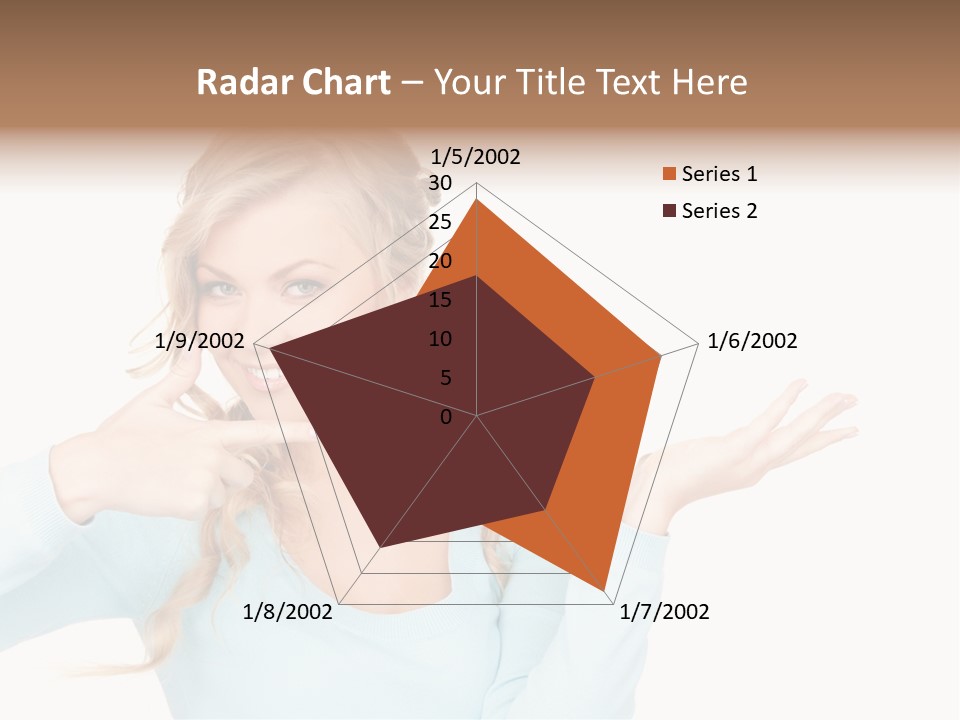 Nice Businesswoman Blonde PowerPoint Template