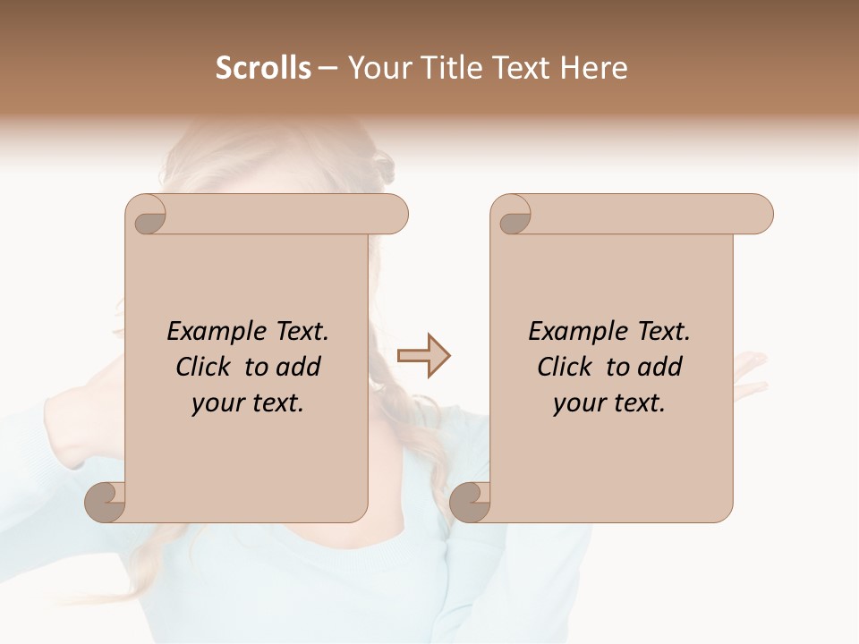 Nice Businesswoman Blonde PowerPoint Template