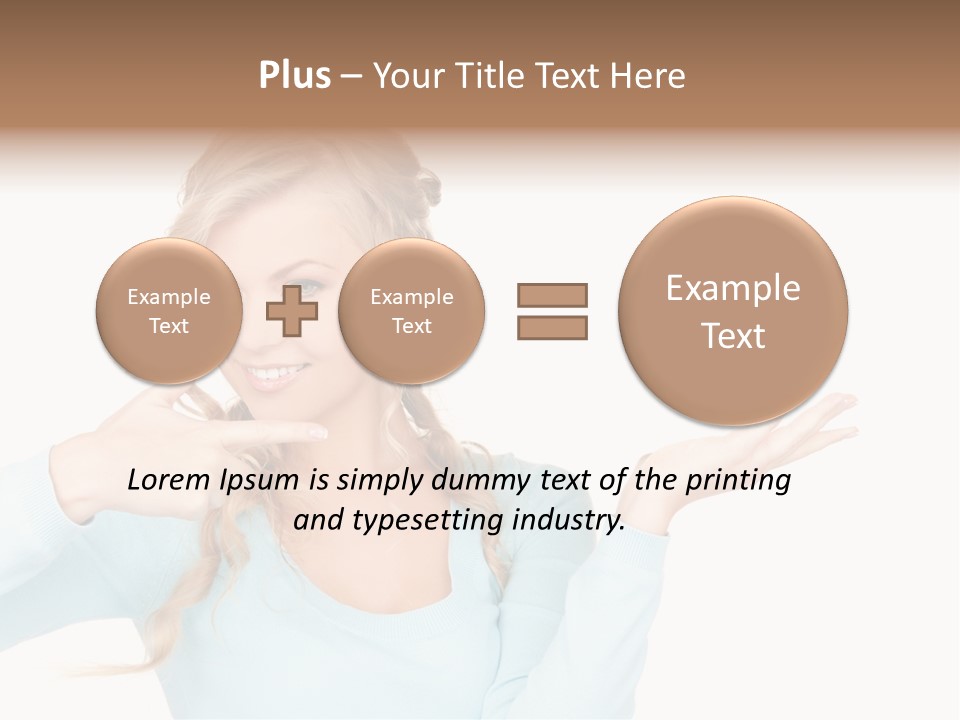 Nice Businesswoman Blonde PowerPoint Template