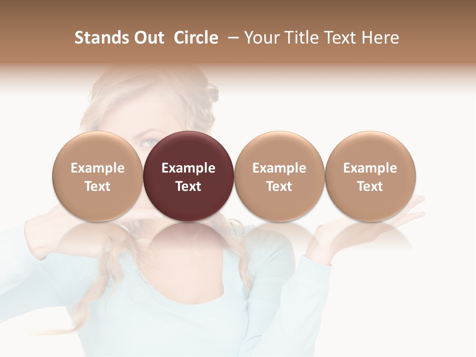 Nice Businesswoman Blonde PowerPoint Template