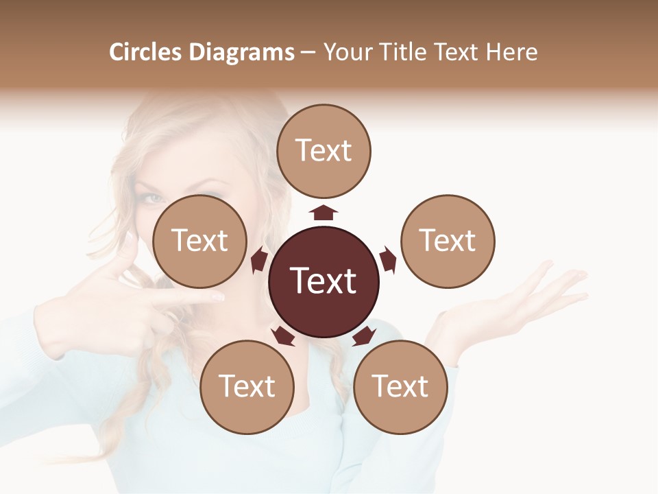 Nice Businesswoman Blonde PowerPoint Template