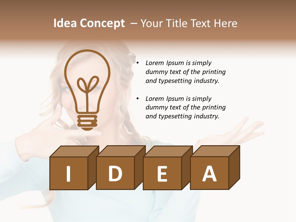 Nice Businesswoman Blonde PowerPoint Template