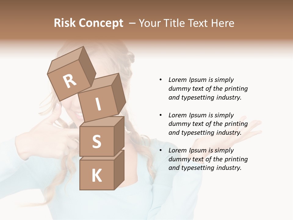 Nice Businesswoman Blonde PowerPoint Template