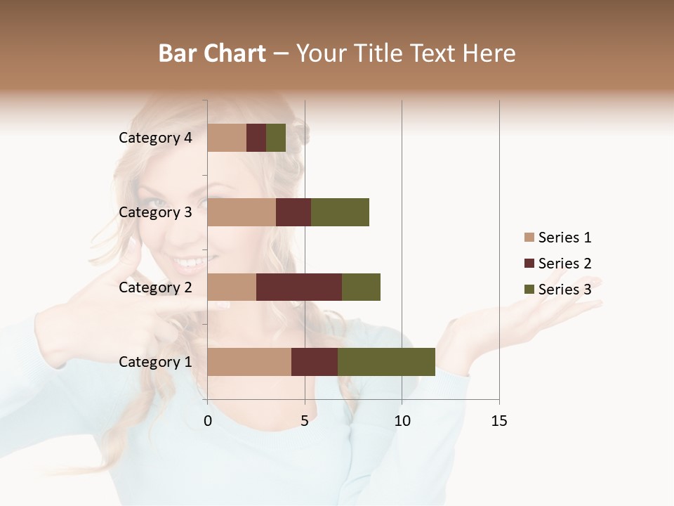 Nice Businesswoman Blonde PowerPoint Template