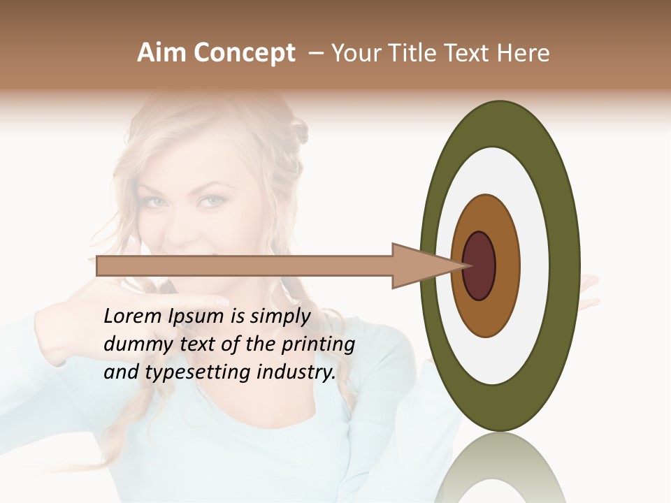 Nice Businesswoman Blonde PowerPoint Template