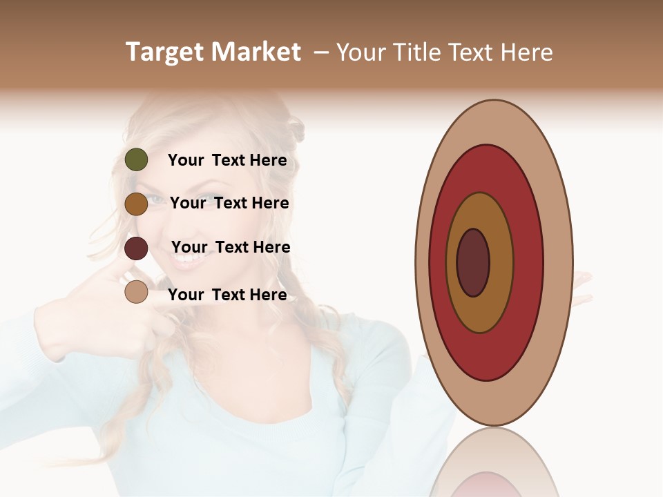 Nice Businesswoman Blonde PowerPoint Template