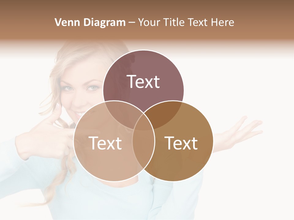Nice Businesswoman Blonde PowerPoint Template