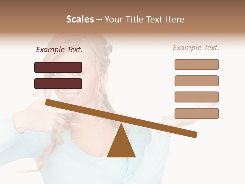 Nice Businesswoman Blonde PowerPoint Template