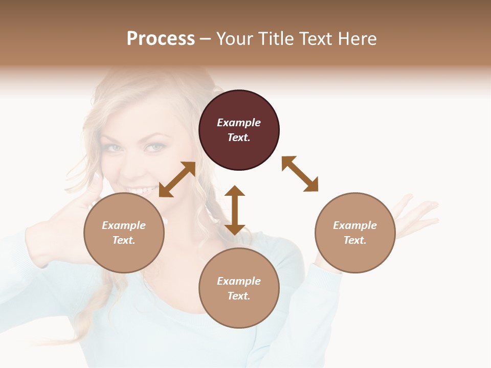 Nice Businesswoman Blonde PowerPoint Template
