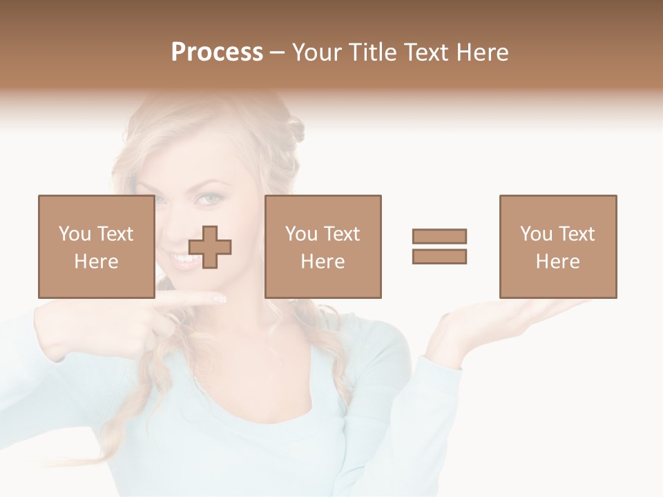 Nice Businesswoman Blonde PowerPoint Template