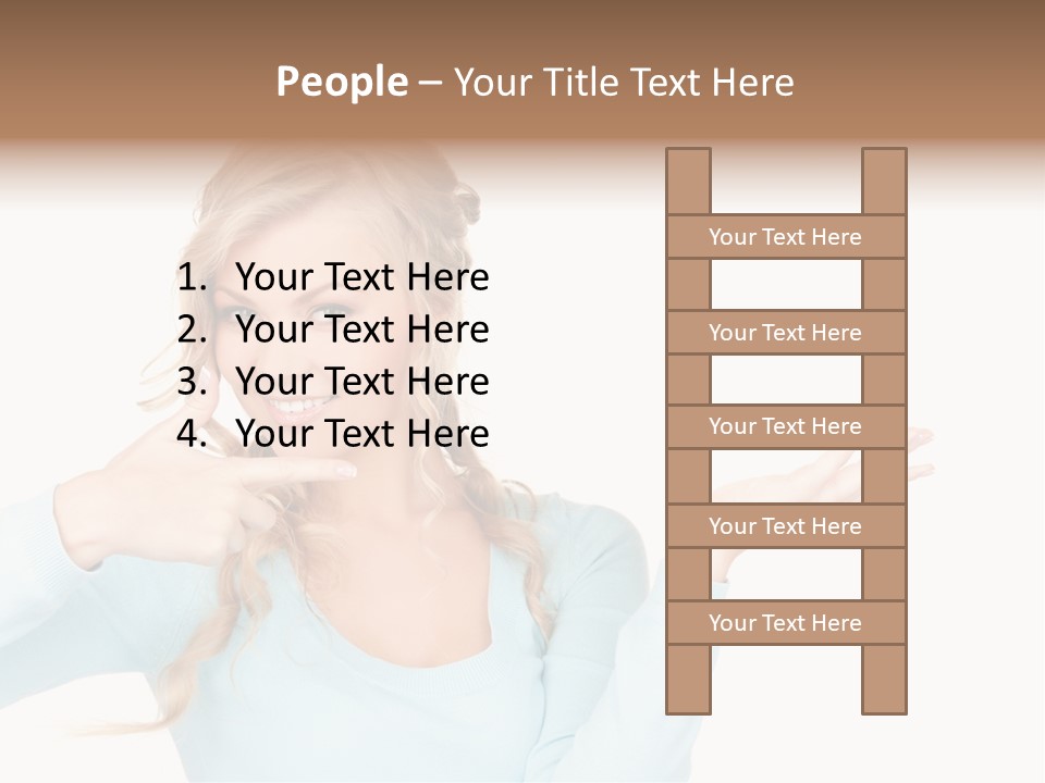 Nice Businesswoman Blonde PowerPoint Template