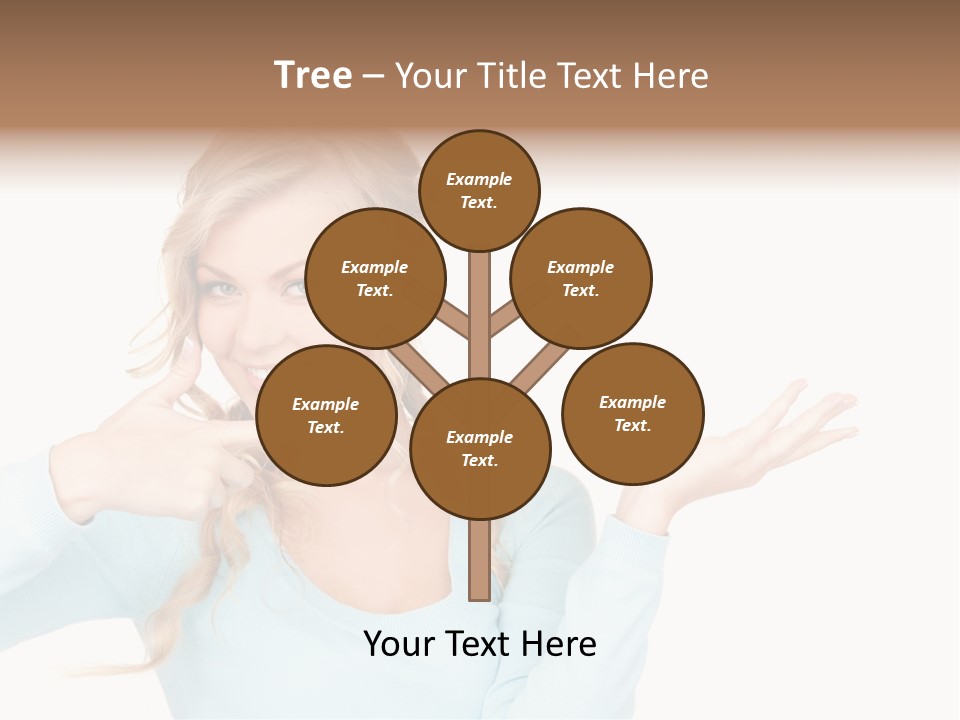 Nice Businesswoman Blonde PowerPoint Template