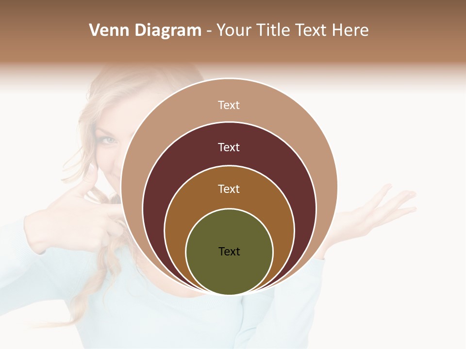 Nice Businesswoman Blonde PowerPoint Template