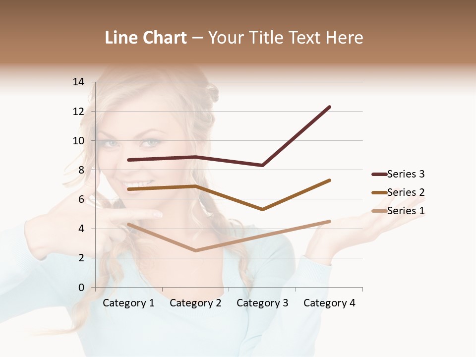 Nice Businesswoman Blonde PowerPoint Template