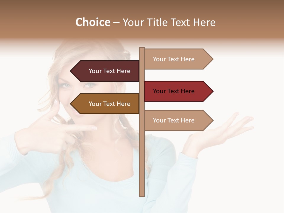 Nice Businesswoman Blonde PowerPoint Template
