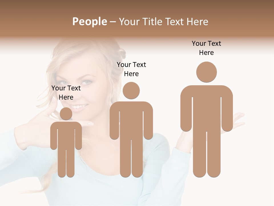 Nice Businesswoman Blonde PowerPoint Template