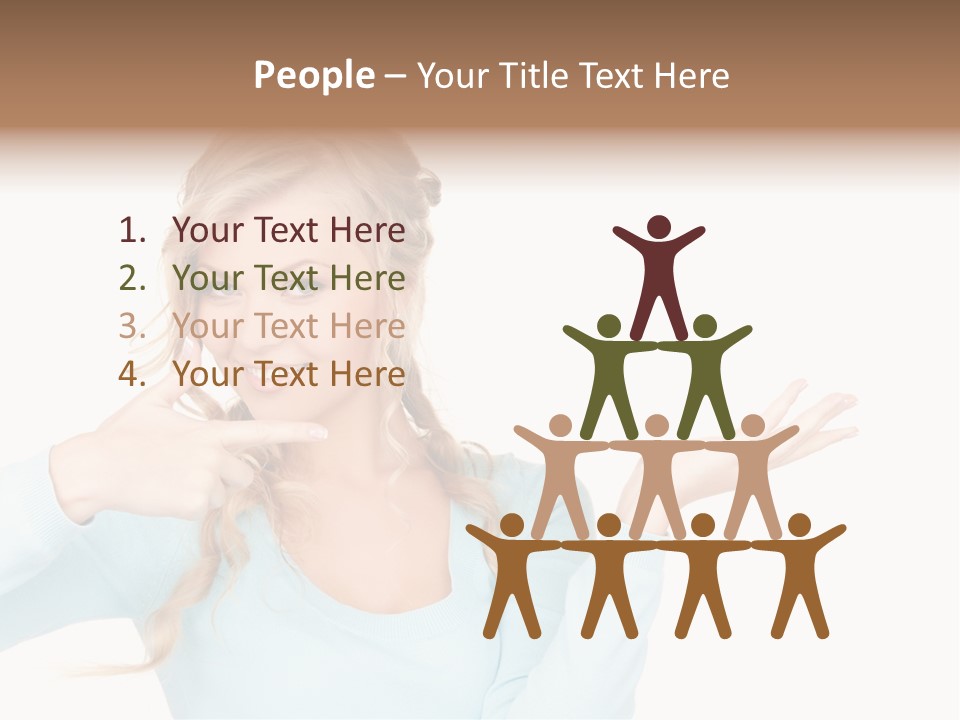 Nice Businesswoman Blonde PowerPoint Template