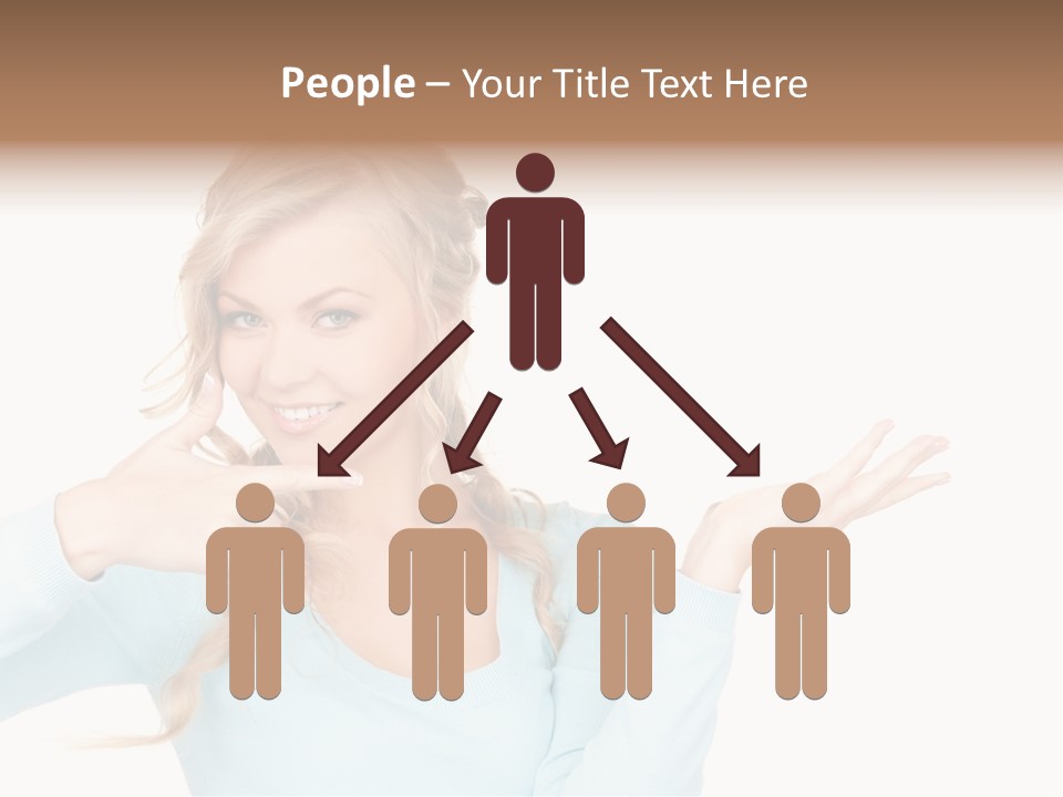 Nice Businesswoman Blonde PowerPoint Template