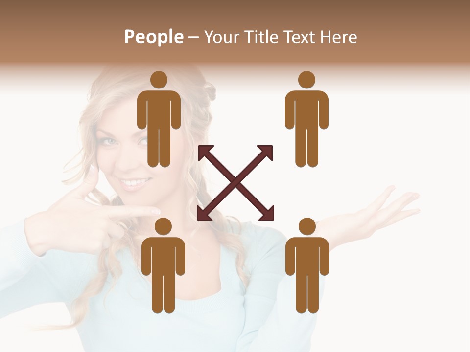 Nice Businesswoman Blonde PowerPoint Template