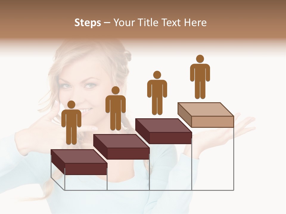 Nice Businesswoman Blonde PowerPoint Template