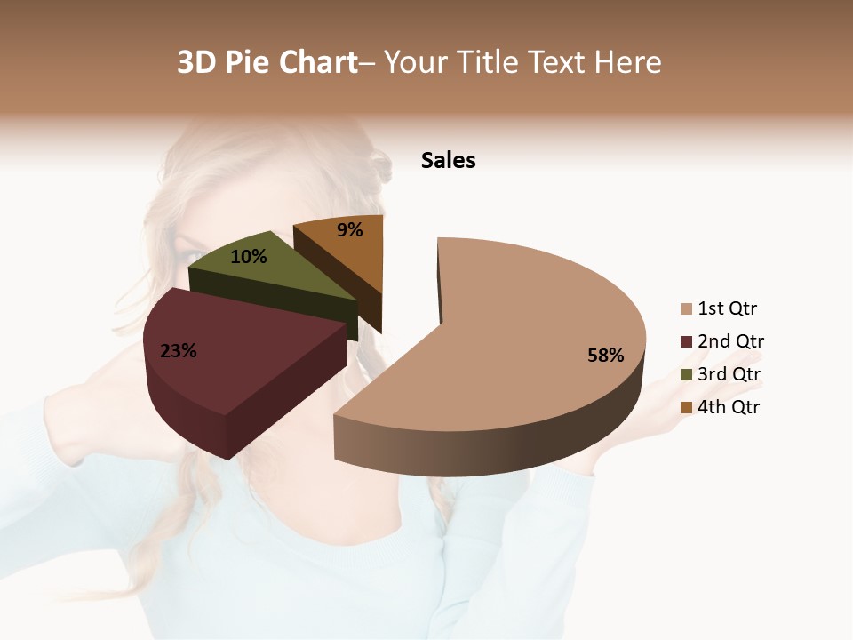 Nice Businesswoman Blonde PowerPoint Template