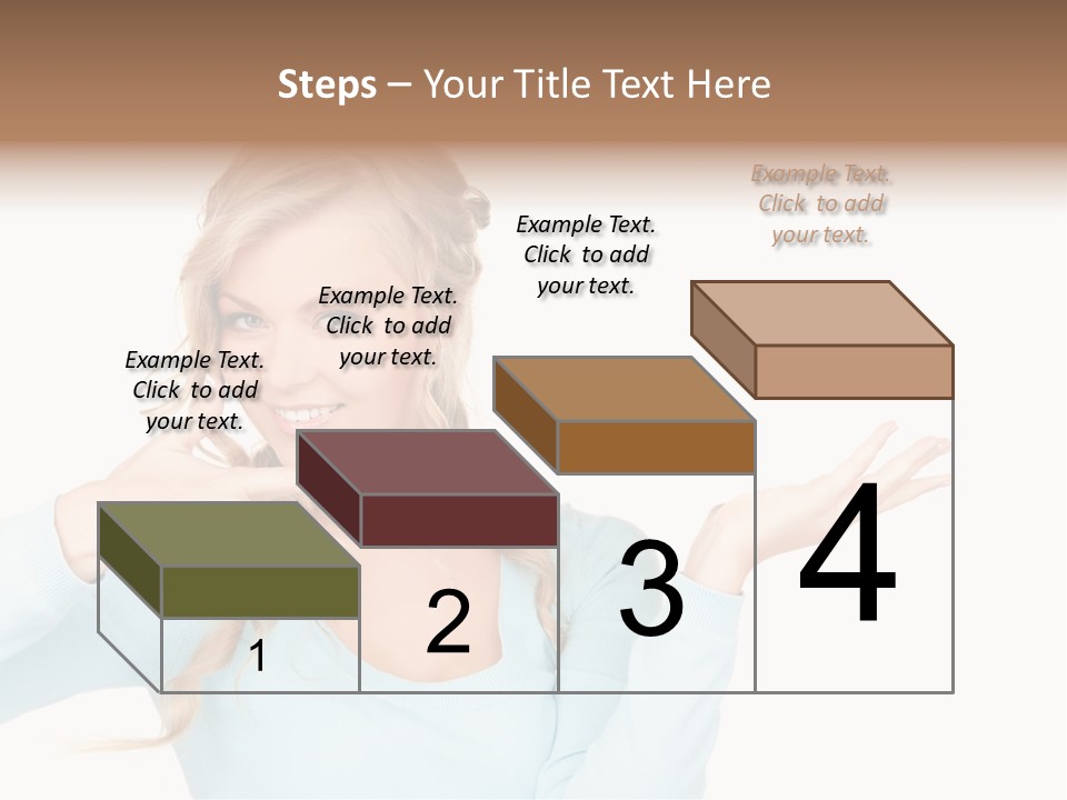 Nice Businesswoman Blonde PowerPoint Template