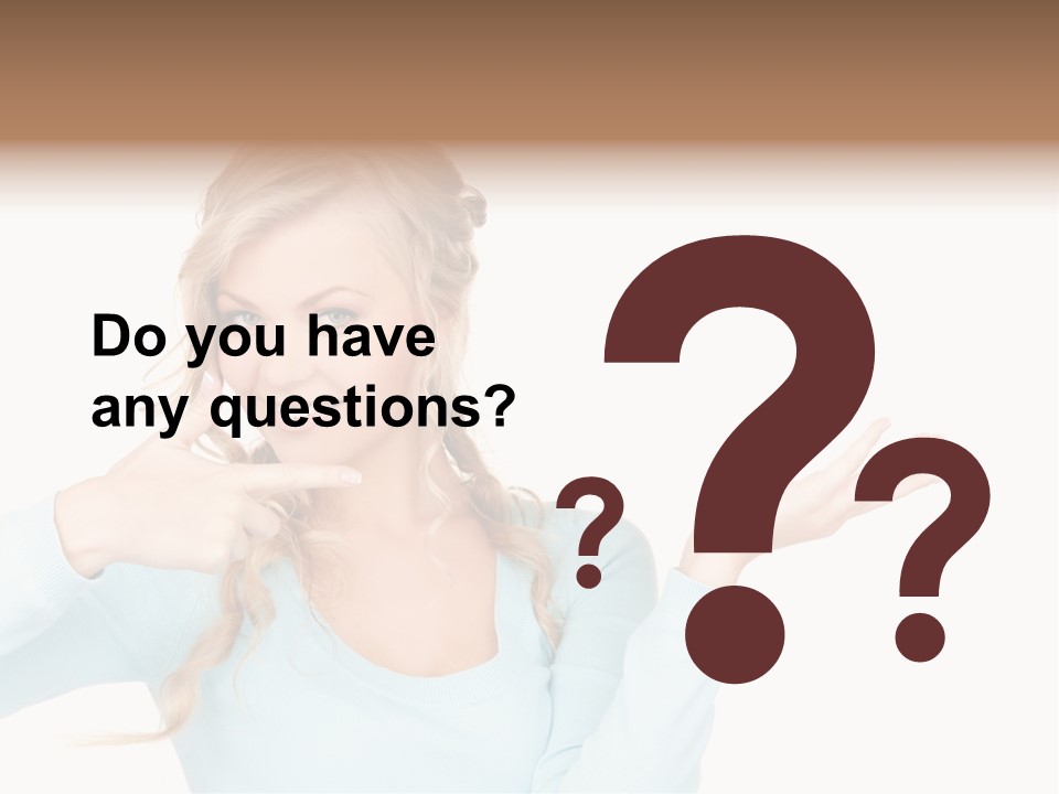 Nice Businesswoman Blonde PowerPoint Template