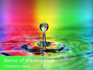 Circle Splash Droplet PowerPoint Template