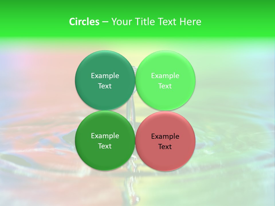 Circle Splash Droplet PowerPoint Template