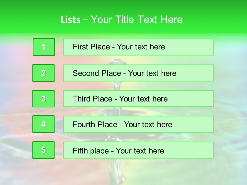 Circle Splash Droplet PowerPoint Template