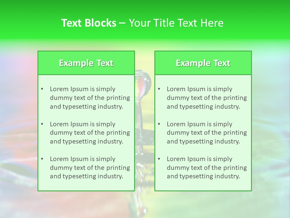 Circle Splash Droplet PowerPoint Template