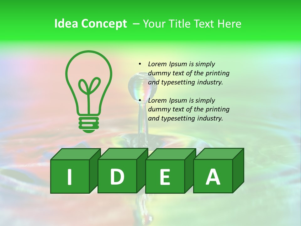 Circle Splash Droplet PowerPoint Template