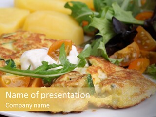 Vegetarian Food Yellow Breakfast PowerPoint Template