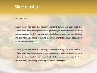 Vegetarian Food Yellow Breakfast PowerPoint Template