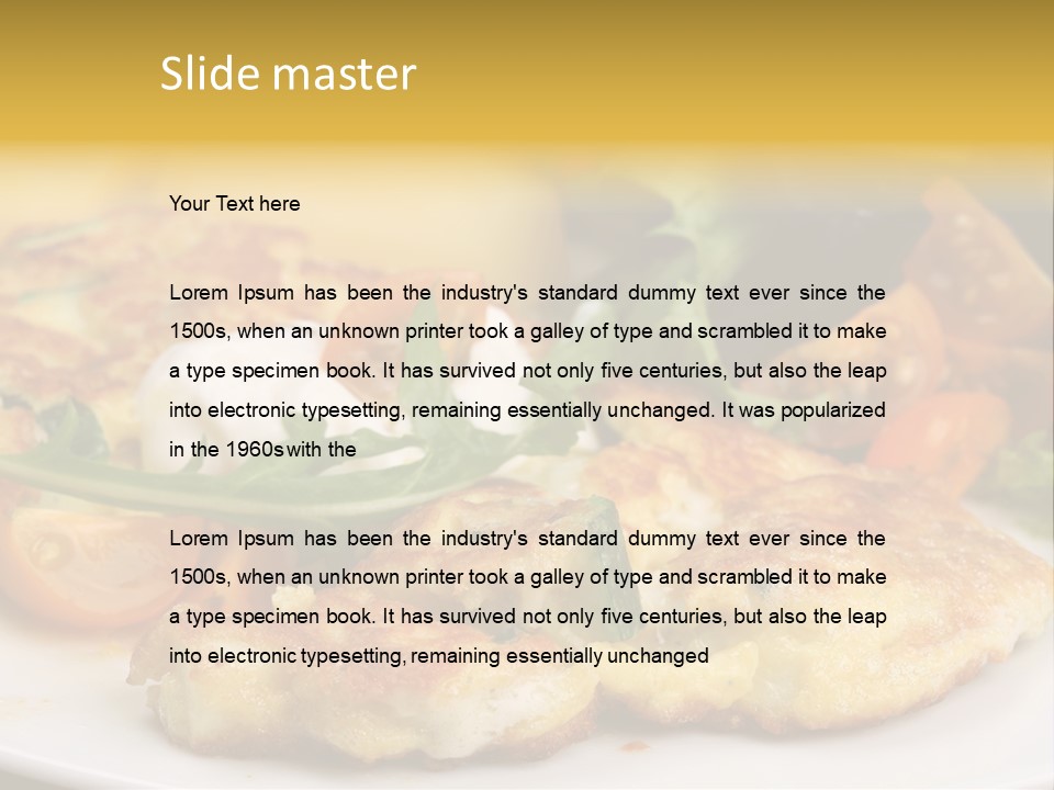 Vegetarian Food Yellow Breakfast PowerPoint Template