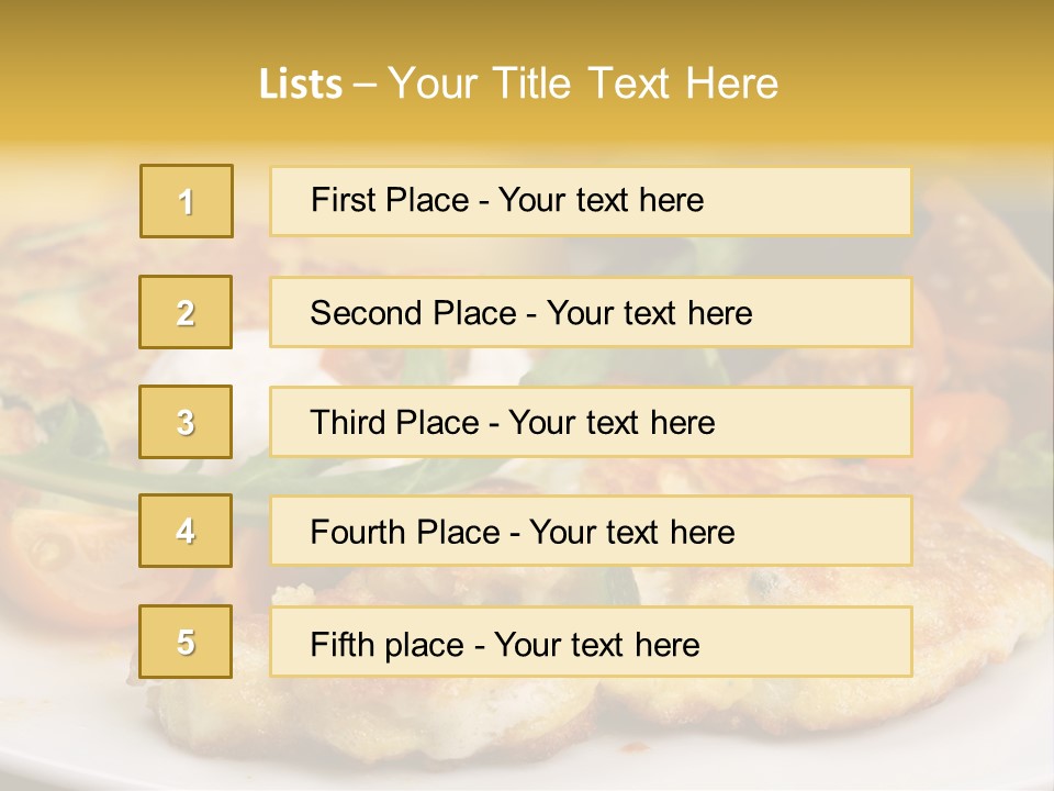 Vegetarian Food Yellow Breakfast PowerPoint Template