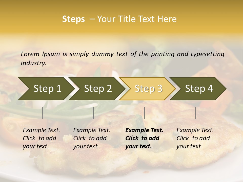 Vegetarian Food Yellow Breakfast PowerPoint Template