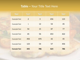 Vegetarian Food Yellow Breakfast PowerPoint Template