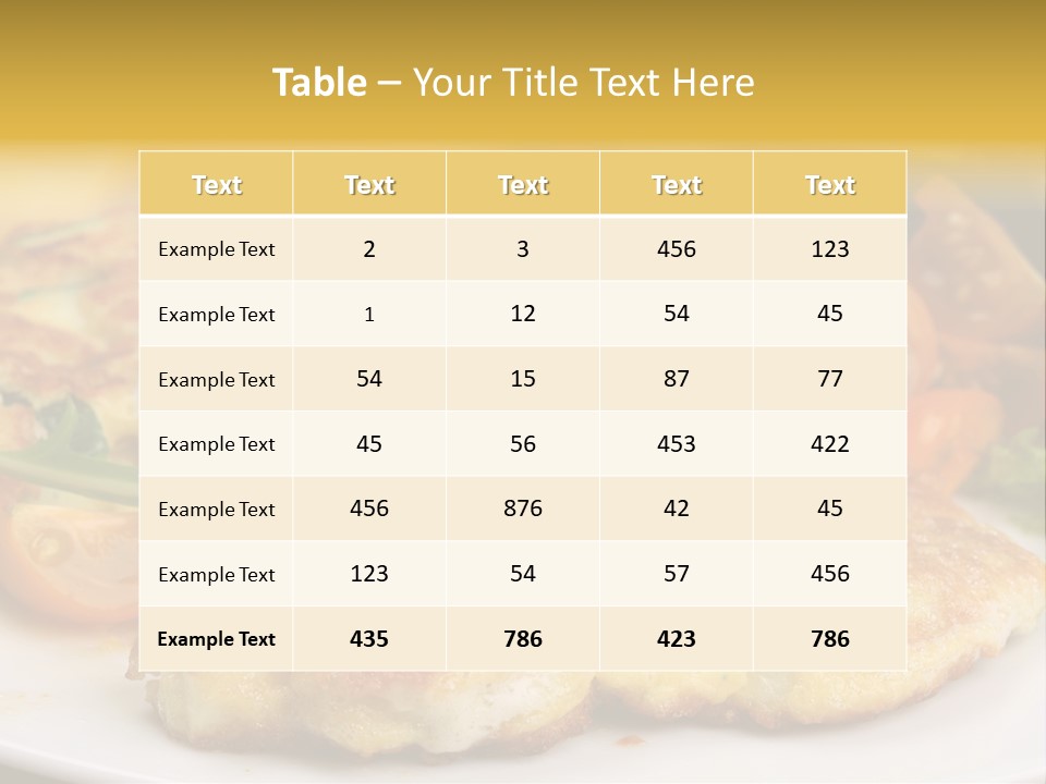 Vegetarian Food Yellow Breakfast PowerPoint Template