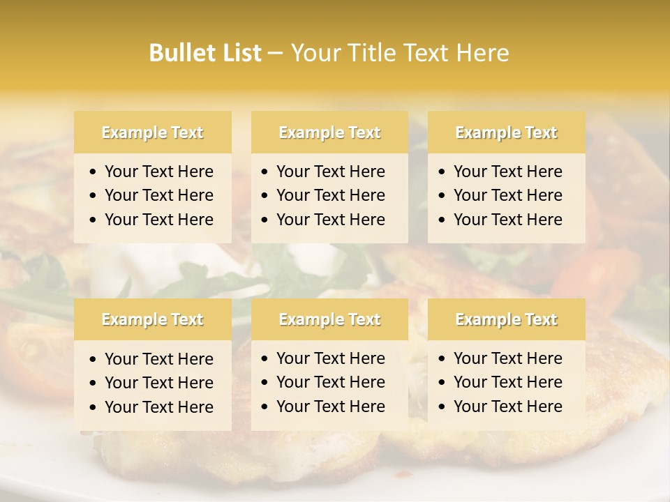 Vegetarian Food Yellow Breakfast PowerPoint Template
