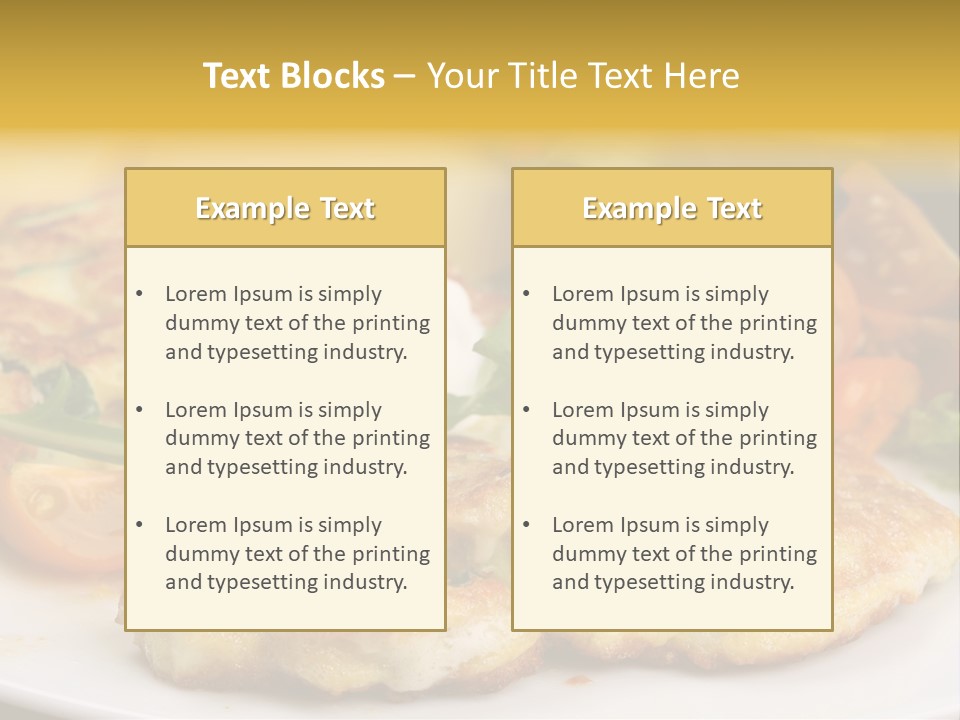 Vegetarian Food Yellow Breakfast PowerPoint Template