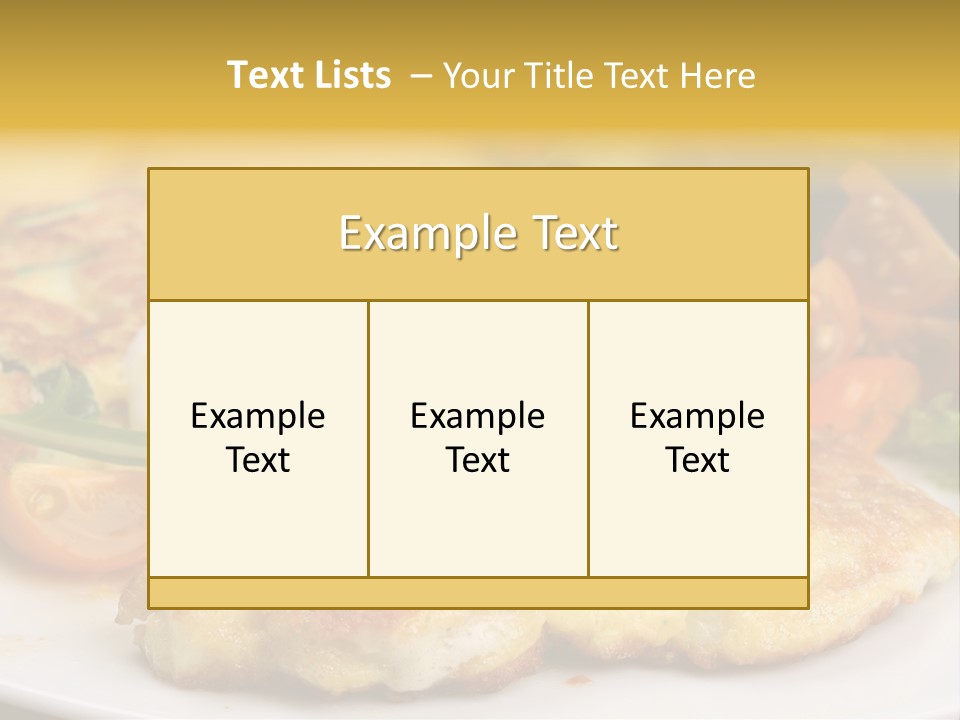 Vegetarian Food Yellow Breakfast PowerPoint Template