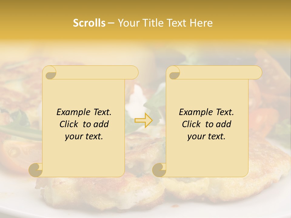 Vegetarian Food Yellow Breakfast PowerPoint Template