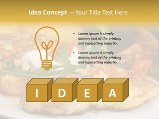 Vegetarian Food Yellow Breakfast PowerPoint Template