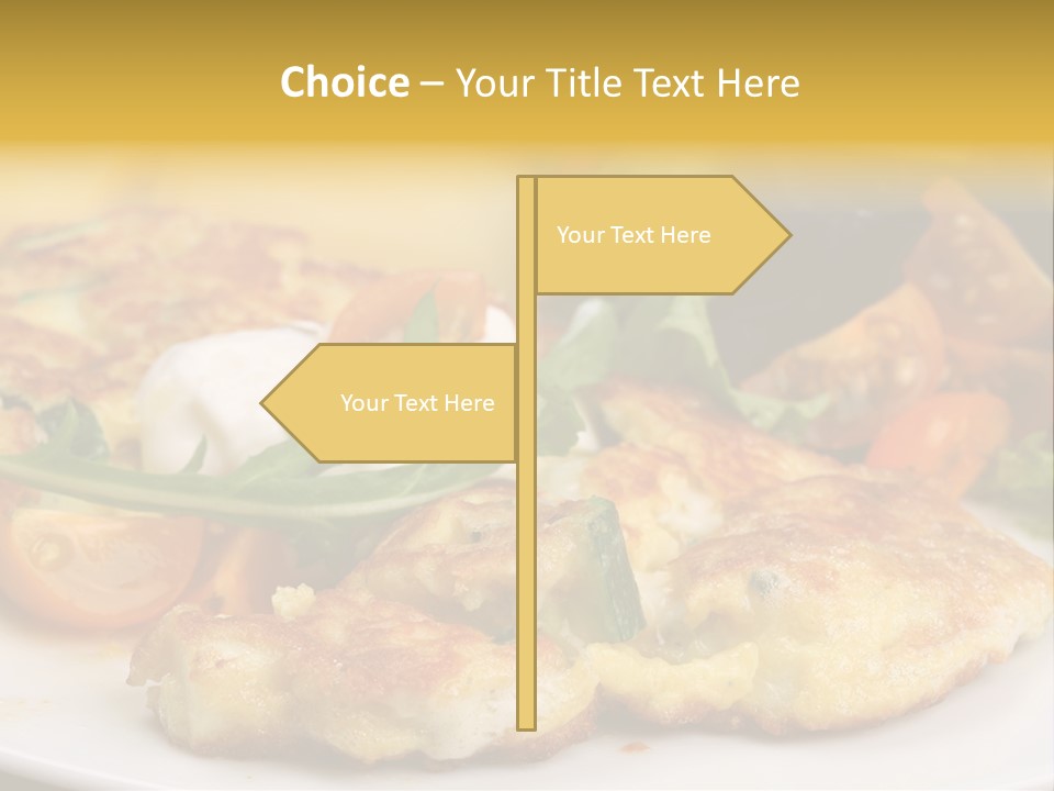 Vegetarian Food Yellow Breakfast PowerPoint Template