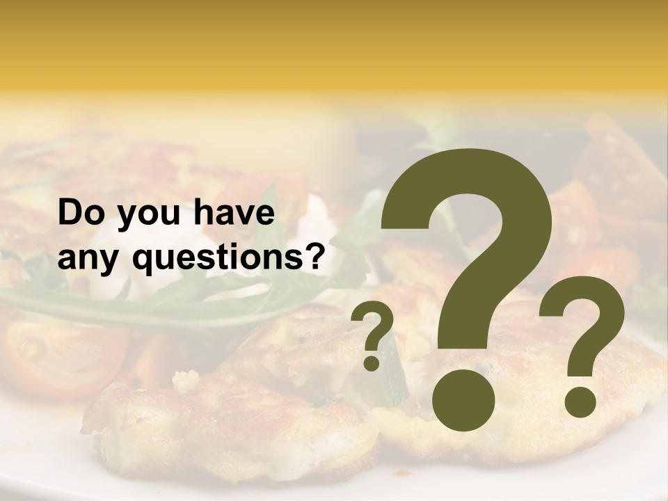 Vegetarian Food Yellow Breakfast PowerPoint Template