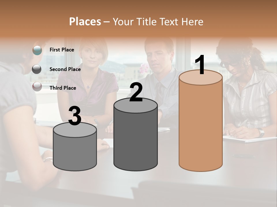 Woman Paper Application PowerPoint Template