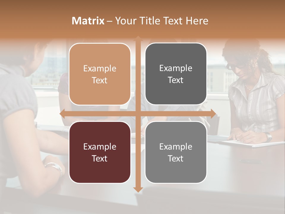 Woman Paper Application PowerPoint Template