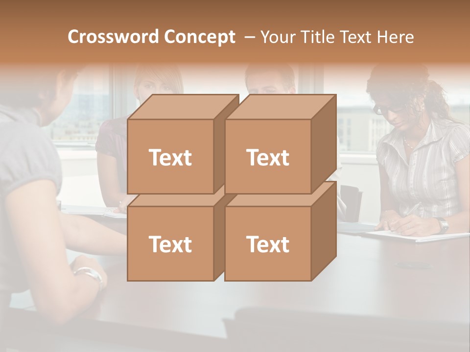 Woman Paper Application PowerPoint Template